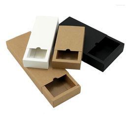 Gift Wrap Kraft Paper Carton Box Large Black White Giftbox Lid Cardboard Big Packaging Cosmetic Packing