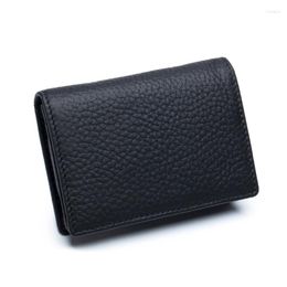 Card Holders Men Bifold Wallet Money Bag For Leather Casual Holder Change Pocket Coin Purse Business Gift 517D