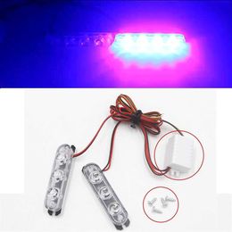 Car 1 Pair Police Lights Led Strobe Lights Flasher 3 Led Auto Flash Stroboscopes Strobe Light Parking Emergency Warning Signal Light