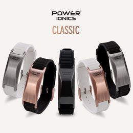 Bracelets Power ionics antifatigue silicone Titanium ions balance tourmaline germanium charms bracelet wristband bangles Free Lettering