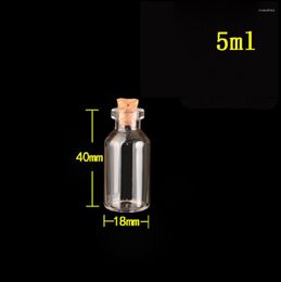 Storage Bottles 18 40mm Clear Glass Bottle Wishing Drift Lucky 5ml Cork Sealed 20pcs/lot