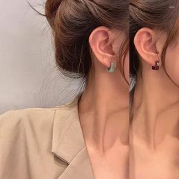 Stud Earrings 2023 Fashion Korean Arrival Metal Trendy Fresh Lovely Candy Color Simple Geometric For Women Girls Gift Jewelry