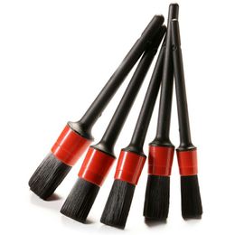 Detail Auto Detailing Brush Set Perfect for Car Motorcycle Automotive Cleaning Wheels, Dashboard, Interior, Exterior, Leather, Air Vents, Emblems Set of 5 MO-A75