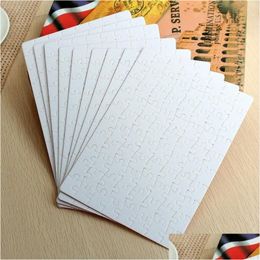 Craft Tools Sublimation Puzzle A4 Size Diy Blank Puzzles White Jigsaw 120Pcs Heat Printing Transfer Handmade Gift Drop Delivery Home Dhhzv