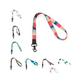 Other Office School Supplies Fashion Lanyards For Cell Phone Id Card Keychain Long Wrist Detachable Hanging Good Quality Work Perm Dhzwd