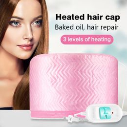 Other Hair Cares Thermo cap for hair gorro termico para cabello tratamiento steamer cap nurse Household hat care EU Plug 230520