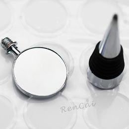 Components 5Kits 31.2/36mm Round Wine Bottle Stopper Blank Base Setting Bar Wedding Kitchen Tools For DIY Crystal Dome Cabochones Making