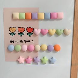 Fridge Magnets 10Pcs Macaroon Frosted Round Square Refrigerator Strong Stars Love Magnetic P os Fixed 230520