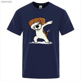 Men's T-Shirts Hip Hop Cool Dog Hip Hop Printed Men's T Shirts Crewneck S-XXXL Clothing Loose Breathable Tshirt Man Casual Summer Tee Shirt