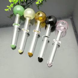 Glass Pipes Smoking Manufacture Hand-blown hookah Colorful single wheel color bubble straight smoke pot