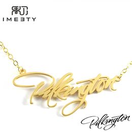 Necklaces IMEETY handwriting necklace Jewellery custom your signature necklaces any name available design free