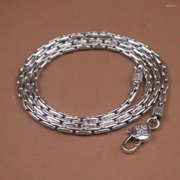 Chains Real 925 Sterling Silver Necklace 3mm Long Cable Link Chain 23.6inch