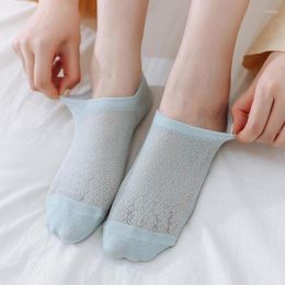 Women Socks Q 5 Pairs Japanese Shallow Mouth Breathable Summer Cotton Boat For Anti Skid Short Ankle Thin Sweat Absorption