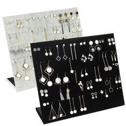 Boxes New Small/Large Flannel Jewellery Display Earring Display Stand Multiple Easel Showcase Display Holder for Necklaces Case