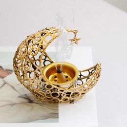 Candle Holders Metal Aroma Diffuser Furnace Romantic Classical Moon Incense Censer Holder Festival Decoration For Yoga Spa