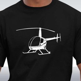Men's T Shirts Robinson R22 Helicopter Inspired T-Shirt In Black Women Tshirt