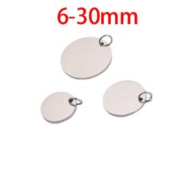 Other Fnixtar 20Pcs Mirror Polish Stainless Steel Round Discs Charms With Jump Ring For DIY Making Necklace Bracelets Women's Jewelry