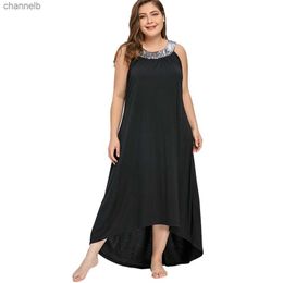 Casual Dresses Plus Size Halter Tunic Long Dress Women High and Low Party Dresses Elegant Maxi Dress Sexy Sleeveless Women Summer Vestidos L230520