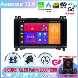 2K For Mercedes Benz B200 A B Class W169 W245 car Viano Vito W639 Sprinter W906 BT Radio 4G Android 12 GPS Head unit-3