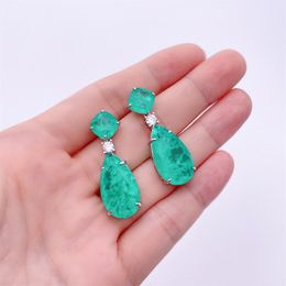 Earrings Wholesale Brazil Top Sale Women Fashion Jewellery Colourful Fusion Stone Dangling Earrings Semi Joyeria