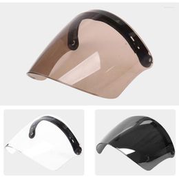Motorcycle Helmets 3-Snap Helmet Bubble Visor Lens For 3/4 Retro Open Face
