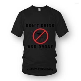 Men's T Shirts 2023 Brand Shirt Men Fashion Dont Drink And Drone Funny Dui Beer Drunk Alcohol T-shirt