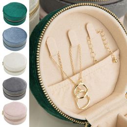 Jewellery Pouches Multi-functional Earrings Ring Holder Plush Velvet Organiser Gift Case Box Storage Display