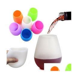 Wine Glasses Arrive Concessional Rate Colorf Fashion Unbreakable Clear Rubber Glass Sile Cup Drop Delivery Home Garden Kitchen Dinin Dh9Rr