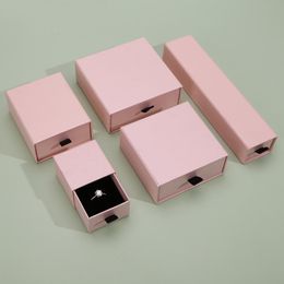 Boxes 12pcs Travel Accessories Jewellery Organiser Box for Earrings Necklace Display Gift Box Holder Packaging Pink Cardboard Boxes