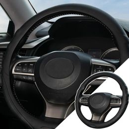 Steering Wheel Covers Universal 36-38.5CM Silicone Cover Glove Anti-Slip Auto Car Styling Leather Texture Protector For Qashqai