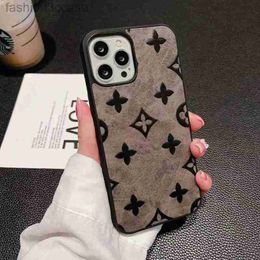 Beautiful designer Phone Cases iPhone 14 13 Pro Max 12 11 LU Leather Purse High Quality 14plus X Xs Xr Case Classic floral printed leather shell