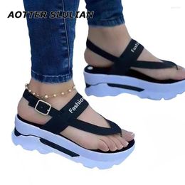 Sandals Summer Holiday Beach White Soft Sole Chaussure Open Toe Vintage Anti-slip Sliders Leisure Outdoor Indoor Footwear Shoes