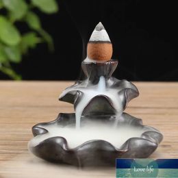 Wholesale 40 Pcs Natural Smoke Backflow Cone Incense Indoor Aromatherapy Bullet Sandalwood Lavender Jasmine In Box Tower