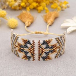 Bangle Go2boho Mexican Bracelet Handmade Beads Woven Luxury Bracelets Miyuki Tassel Pulsera Femme 2021 Jewelry Women Gift For Friends