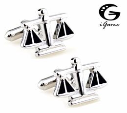 iGame Factory Price Supply Justice Cuff Links Black Color Free Shipping