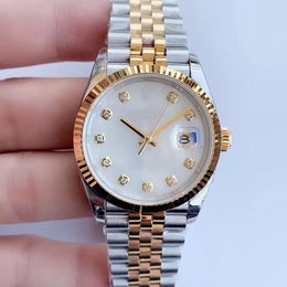 With diamond ladies date watch gold dial sapphire 41mm mens watch automatic mechanism 36mm fashion Date watch 904L stainless steel strap 31mm just Wristwatches 007