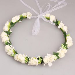 Headpieces Bride Round Adjustment Wreath Stage Accessories Bridesmaid Headdress Head Flower Wedding Supplies Hair