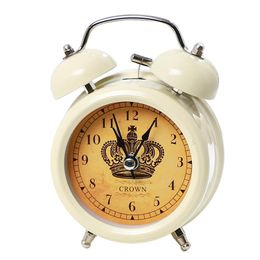 Clocks Accessories Other & Nordic Table Clock Creative Cute Mini Metal Small Alarm Retro Night Lights Silent Bedside Wake Up Digital B