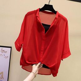 Women's Blouses 2 Pcs/Set Trendy Blouse Camisole Suit V-neck Sleeveless Vest Ladies Shirt Set Striped Print Lady