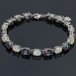 Bracelets JLB052 Trendy Precious Fire Opal Gem Purple Crystal Bracelets for Women Elegant Jewellery Best Gift for Lovers