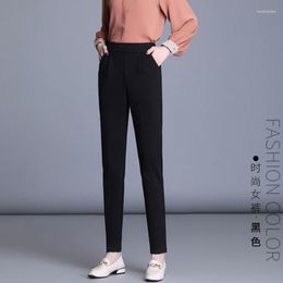 Women's Pants High Waist Elastic Thin Korean Versatile Thick And Black Radish Harlan Casual Nine Leggings Women Clothing
