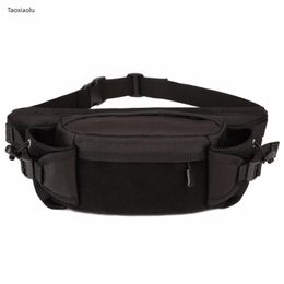 Waist Bags Men Nylon Fanny Pack Hip Belt Durable Travel Military Water Bottle Kettle Chest Bag