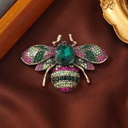 Muylinda Crystal Bee Brooches For Women Vintage Beetle Pin Insect Jewellery Alloy Material Fashion Coat Accessories