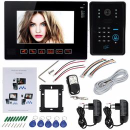 Video Door Phones 9" LCD Monitor Intercom Home Phone Supported Password/ID/Remote Control Open Lock