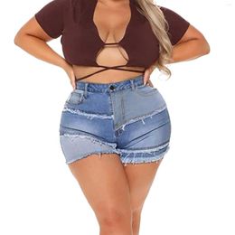 Women's Shorts Women Street Fashion Trendy Hair Washing Must Spliced Light Coloured Sexy Girl Denim