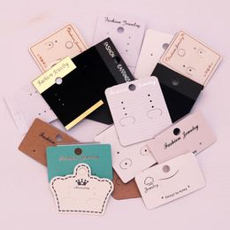 Boxes 500pcs/lots Plastic Drop Dangle Earring Cards Ear Stud Display Hanging Card Packaging for Fashion Jewellery Earrings Charms Custom