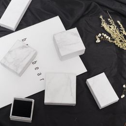 Boxes 24Pcs Jewellery Packaging Box for Bracelet Necklace Ring Gift Boxes Set Marbling Pattern Display Organiser Paper Wedding Box case