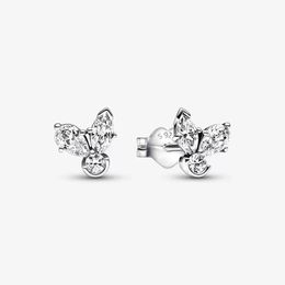 Sparkling Herbarium Cluster Stud Earrings for Pandora 925 Sterling Silver Party Earring Set designer Jewellery For Women Crystal diamond earring with Original Box