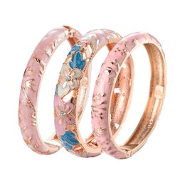 Bracelets 3 PCS Set Bracelets For Women Enamel Bangles Cloisonne Women's Hand Bracelets African Jewelry Dubai Fashion Indian Designer Gift