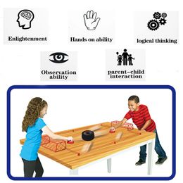 Intelligence toys The Fast Hockey Sling Puck Slingpuck Board Table Game Super Winner Paced Catapult Parent child Interactive Toy For Children 230520